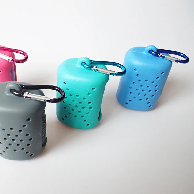 

Quick Drying Microfiber Towel Sports Instant Cooling Ice Towel Portable Outdoor Travel Fitness Running Towel Silicone Bag