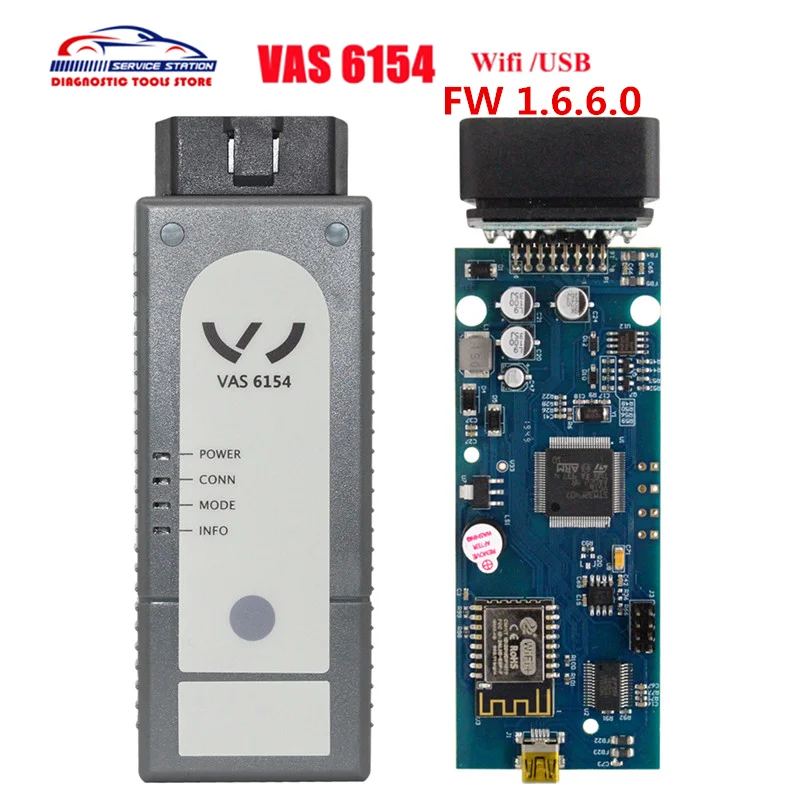 

Диагностический сканер VAS6154 V166 VAG, Wi-Fi, OBD2, версия 6154