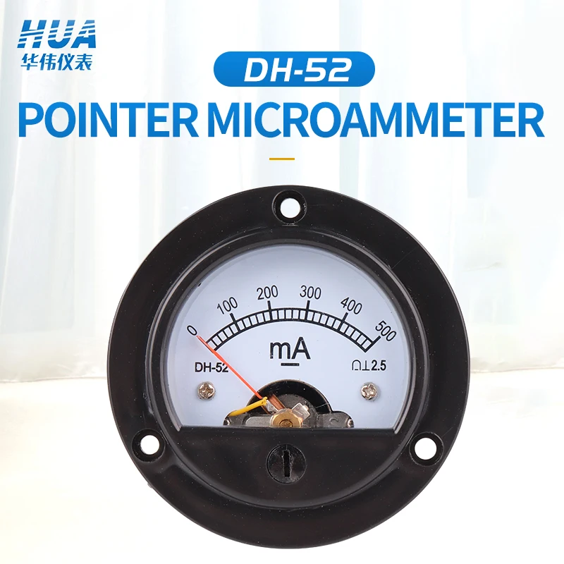 CHHUA DH 52mA DC Milliammeter стрелочный Амперметр круговой морской прибор измерения силы