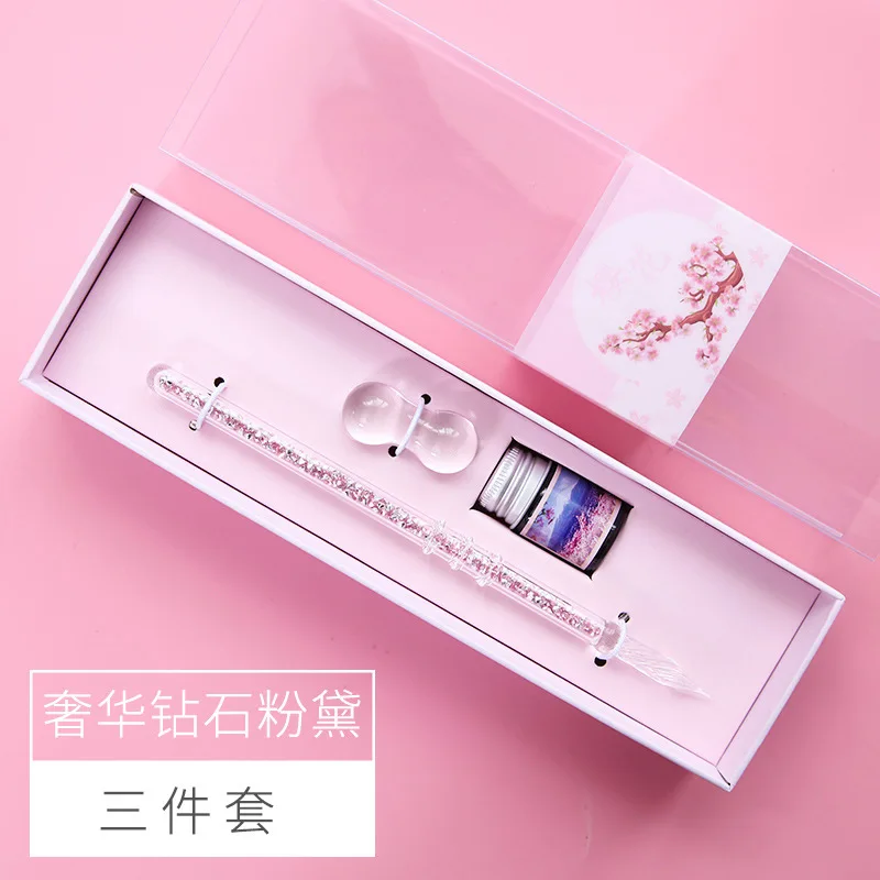 Хрустальная стеклянная ручка Подарочная коробка вакуумные цветы серия