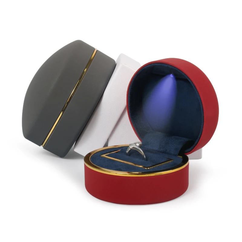 Новое светодиодное круглое Ювелирное кольцо простое обручальное подвеска