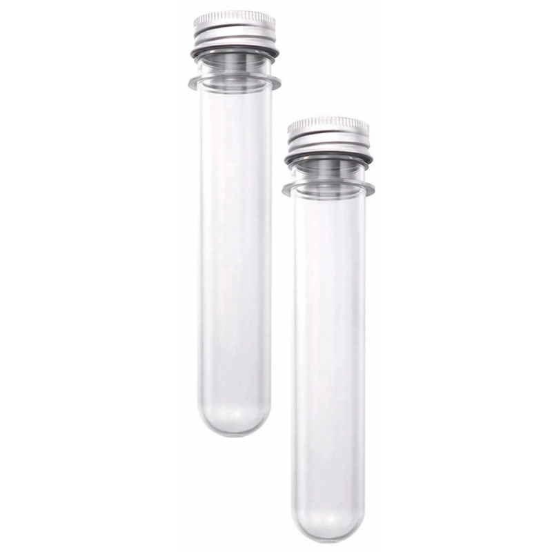 20PCS 40Ml Transparent Cylindrical PET Test Tube Mask Bottle Data Cable Capsule Candy Sub-Bottle |