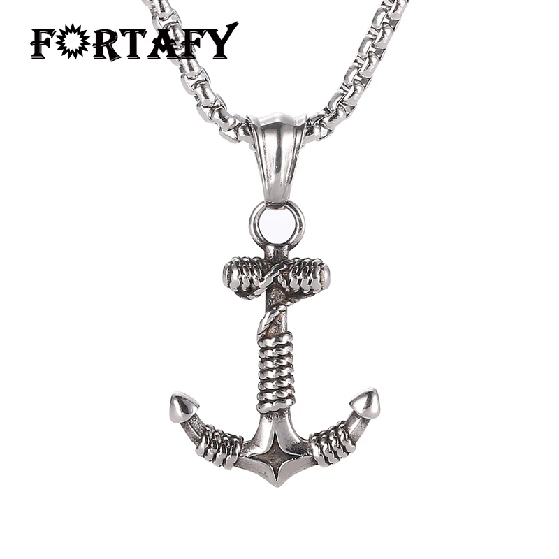 Модное мужское ожерелье Чокер Модные мужские ювелирные изделия якорь из