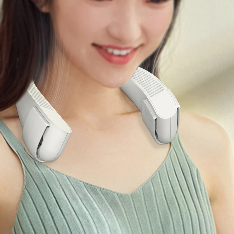 

Hands Free Bladeless Hanging Neck Fan USB Fan Rechargeable Portable Silent Fan 40JB