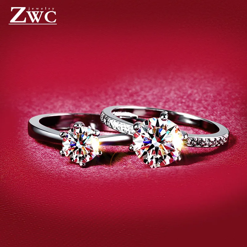

ZWC New Fashion Crystal Wedding Ring for women Finger Engagement Zircon Ring Female Jewelry 2020 Ring Party Gift 6/7/8/9 Size