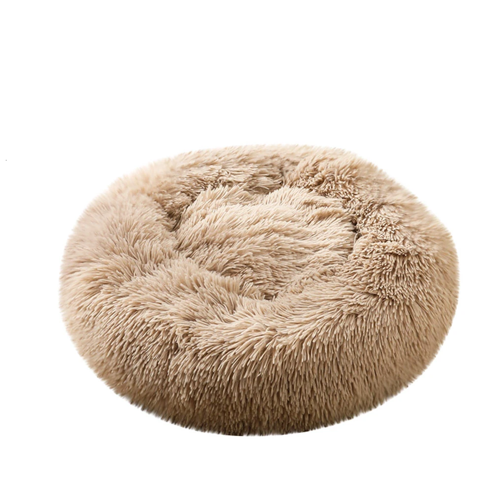 Cat Bed Round Plush House Pet Dog Bed Kitten Kennel Winter Warm Sleeping Bag Puppy Cushion Mat Portable Cat Supplies Cats Nest - Цвет: E