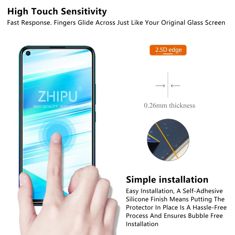 2 шт закаленное стекло для VIVO Z5X стекло протектор экрана 2.5D 9H Премиум Закаленное стекло для VIVO Z5X защитная пленка