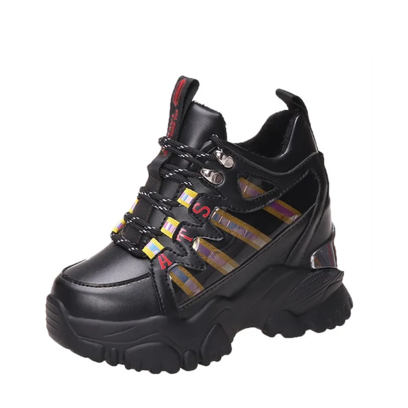 

Chunky Sneakers Women Fashion High Platform Dad Shoes Women Casual Trainer Sneakers Thick Sole Vulcanize Shoes