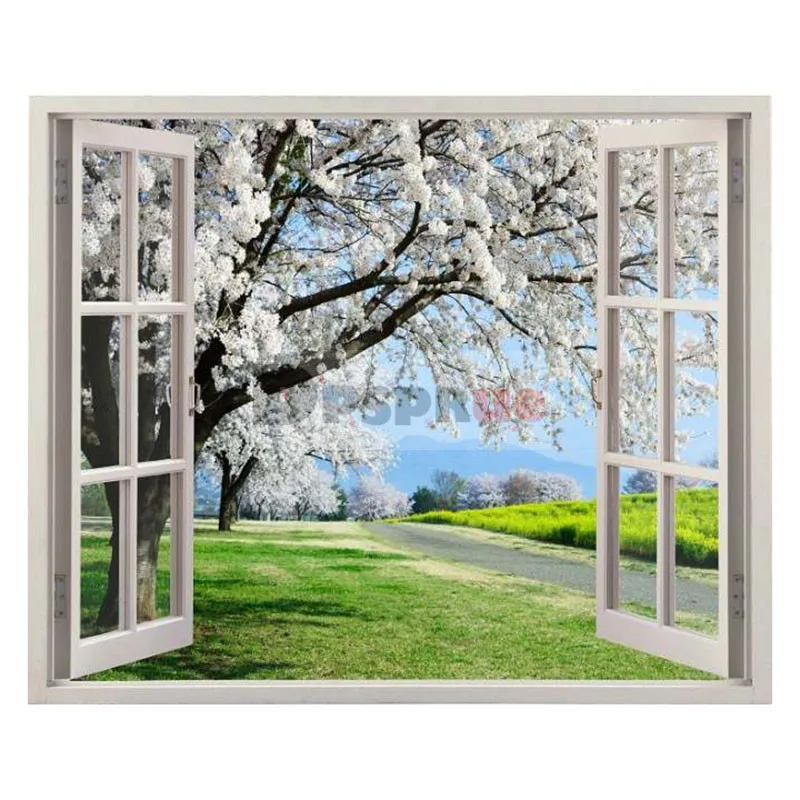 

Dpsprue 5D DIY Full Square Drill Diamond Painting Flower tree Window Daimond Mosaic Diamant Embroidery Home Room Decor FS28