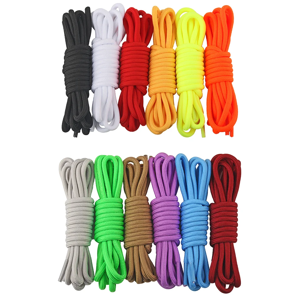 

wholesale 100 Pairs Women Men Round Shoeslaces Unisex Boy Girl Colorful All Sneaker Canvas Shoes Casual Laces String