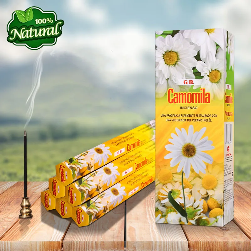 

GR Camomila Aroma India Incense Sticks,Aromatic Indoor Fragrance Home Living,Relaxing,Stress Relief,Meditation,Refreshing,Yoga