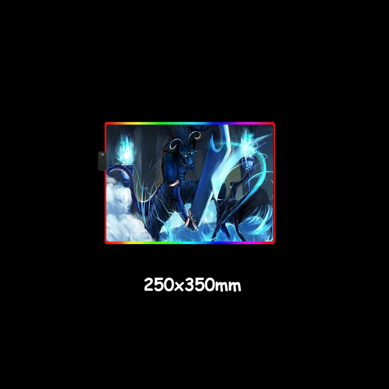 

ZSUXTC Anime Pads Glowing Colorful Table Mat Sword Art Online Mouse-pad RGB Durable Rubber Base Non-slip Game Player Desk Mats