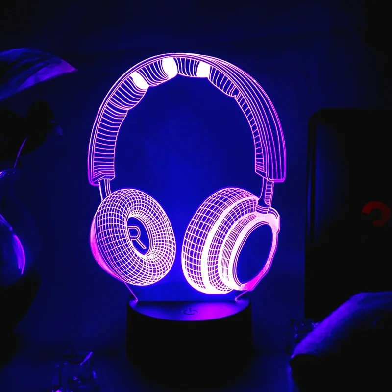 

Gaming Room Desk Setup Lighting Decor 3D Visual LED Night Lamp on The Table Game Console Controller PS Icons Light Gift for Kids