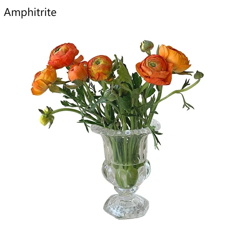 

Vase House Decor Flower Pot European Room Decoration Terrarium Modern Decoration Storage Make Up Brush Holder Glass Candle