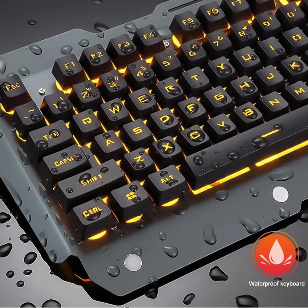 Проводная игровая клавиатура и мышь 3200 DPI RGB Радуга с подсветкой