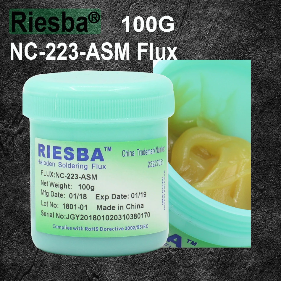 RIESBA NC-223-ASM 100 г BGA Поток pcb флюс паста без очистки припоя SMD | Инструменты