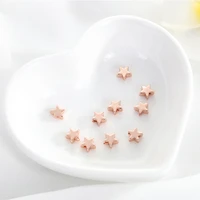 pink five pointed star separated beads bracelet necklace separated beads five pointed star bracelet beads pure copper color diy