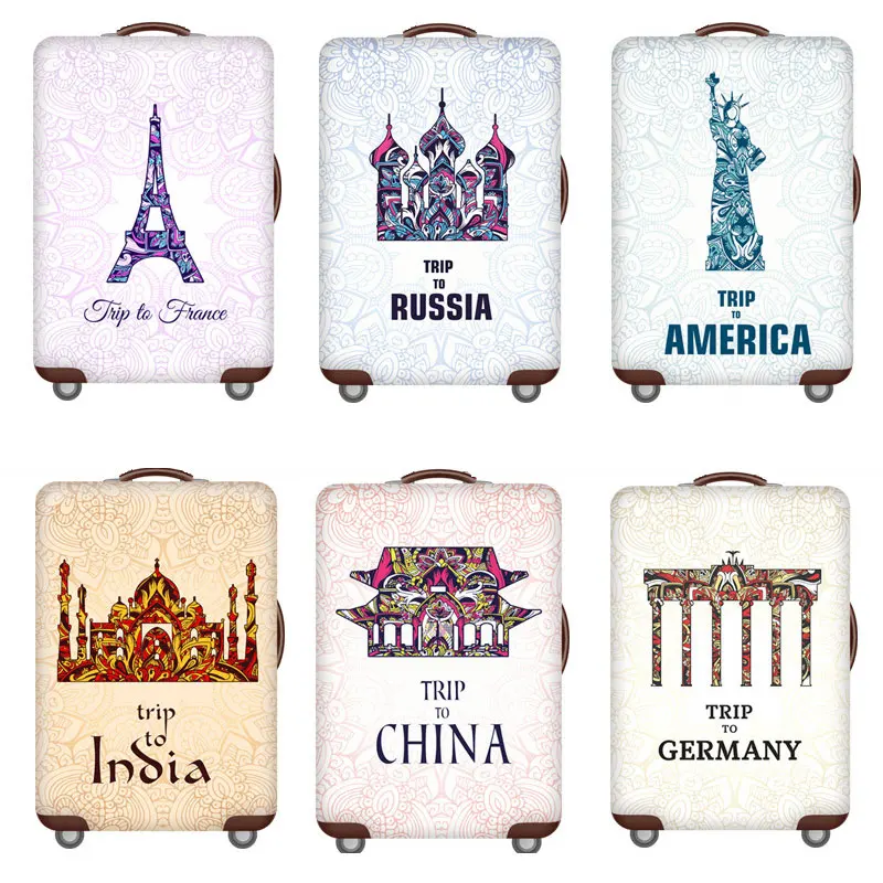 Утолщенный защитный чехол для багажа чехлы на колесиках 18 32 дюйма эластичные