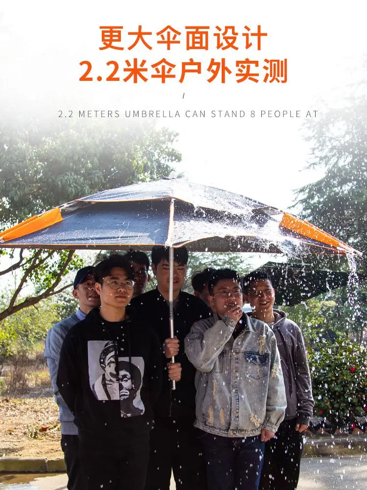 Двухслойный портативный солнцезащитный пляжный зонт с утолщенной поверхностью