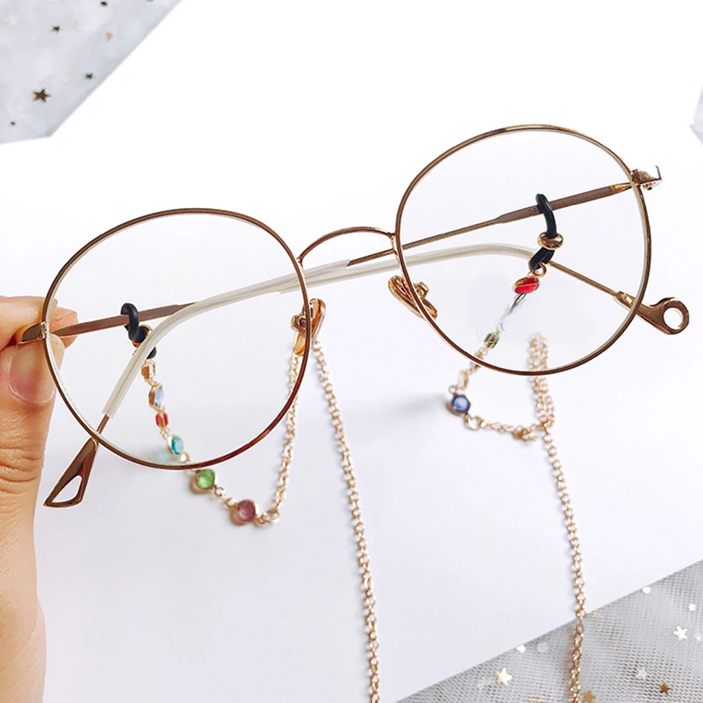 

Colorful Crystal Bead Eyeglass Holder Fashion Glasses Chain Women Eye Accessories Eyewear Straps Cord Sunglasses String