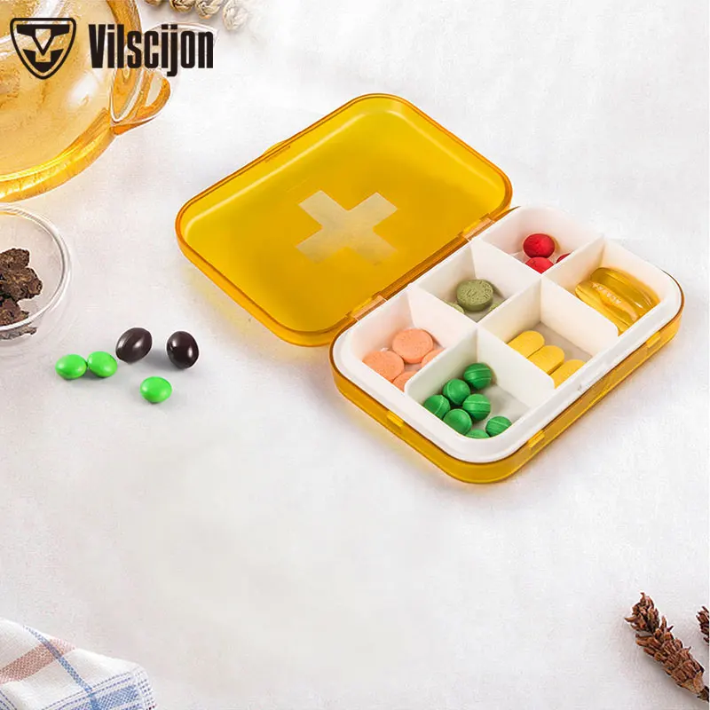 Портативный контейнер для таблеток с 6 сетками держатель лекарств разветвитель