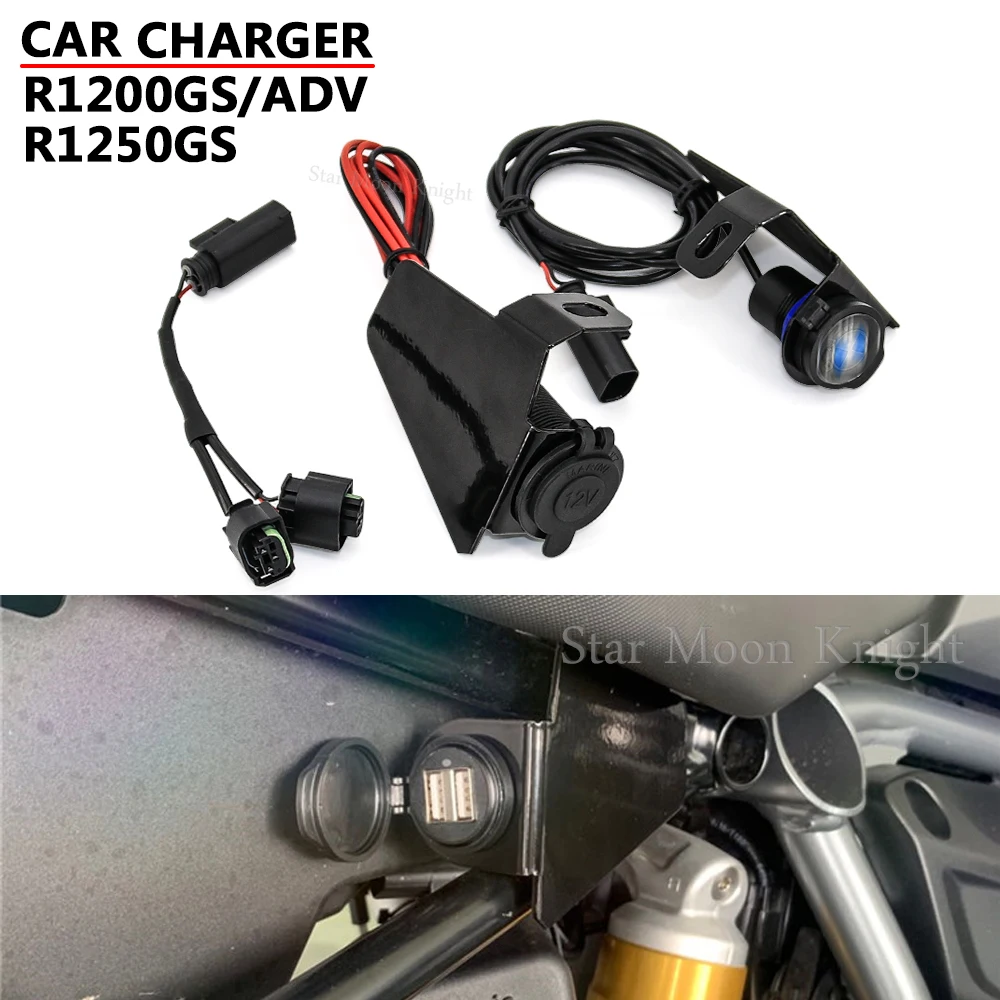 

For BMW R1200GS R1250GS Adventure R1250 GS Dual Usb Charger Motorcycle Lighter Charger Cigarette Waterproof Socket Adapter