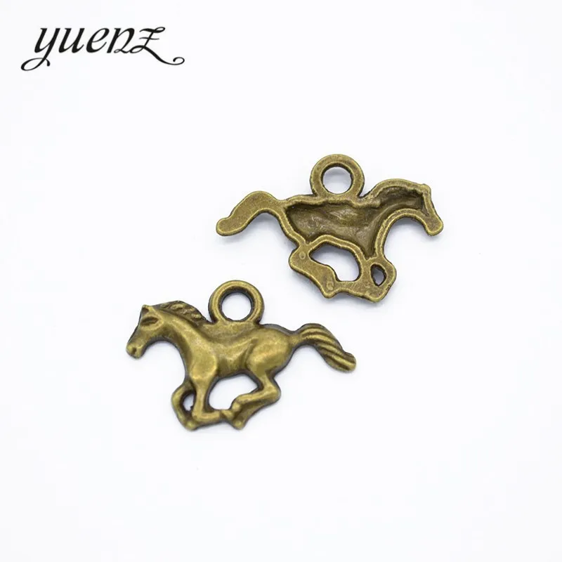 Модные посеребренные Подвески 40 шт. металлическая подвеска в виде лошади diy