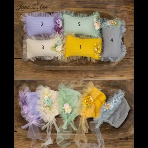 Цветочный реквизит для новорожденных, шапка-подушка цветов