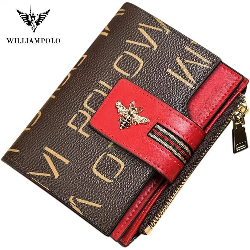High-end quality leather wallet women short multi-card holder anti-theft card holder simple large-capacity fashion design wallet