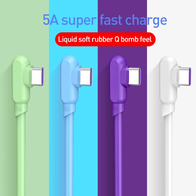 

Micro USB Type C 90 Degree Elbow Quick Charging Cable Mobile Phone Fast Charger Data USB Cable For Samsung Huawei Xiaomi