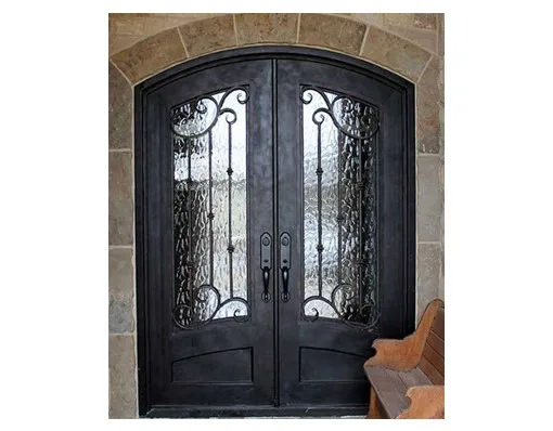 

2021 Hench Hotsale Export USA ,Australia Wrought Iron Front Door Double Doors Style Hc-id91