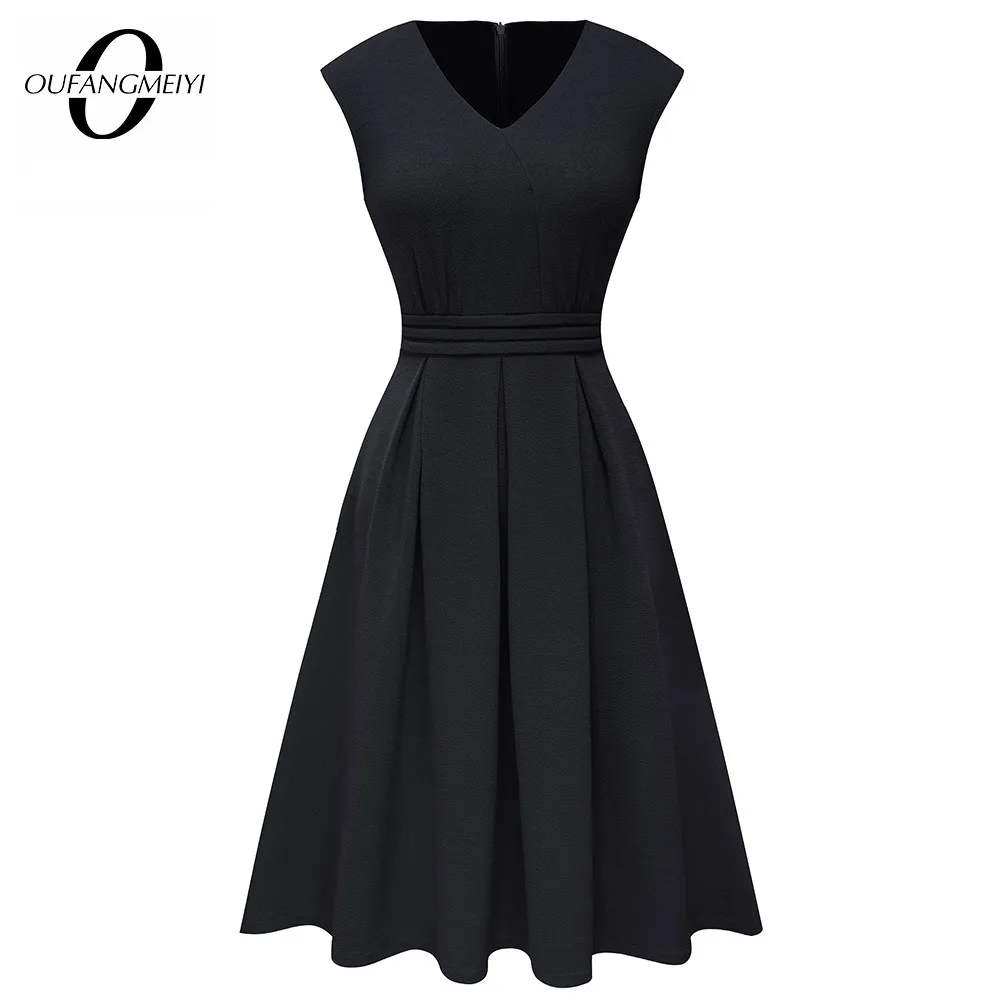 С v образным вырезом без застежек Повседневные Вечерние Платье трапециевидной