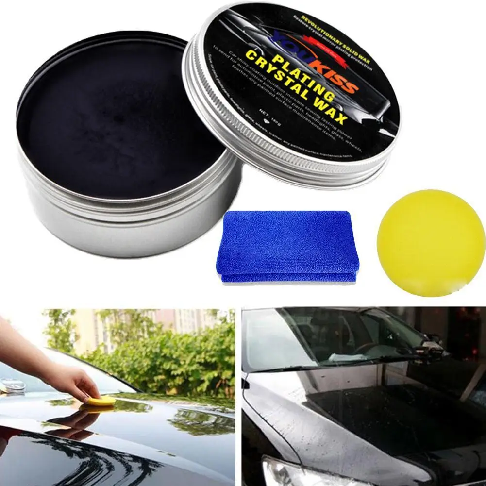 

200g Car Wax Crystal Plating Wax Set Hard Glossy Wax Layer Covering Paint Coating Formula Waterproof Film Car Polish Wax