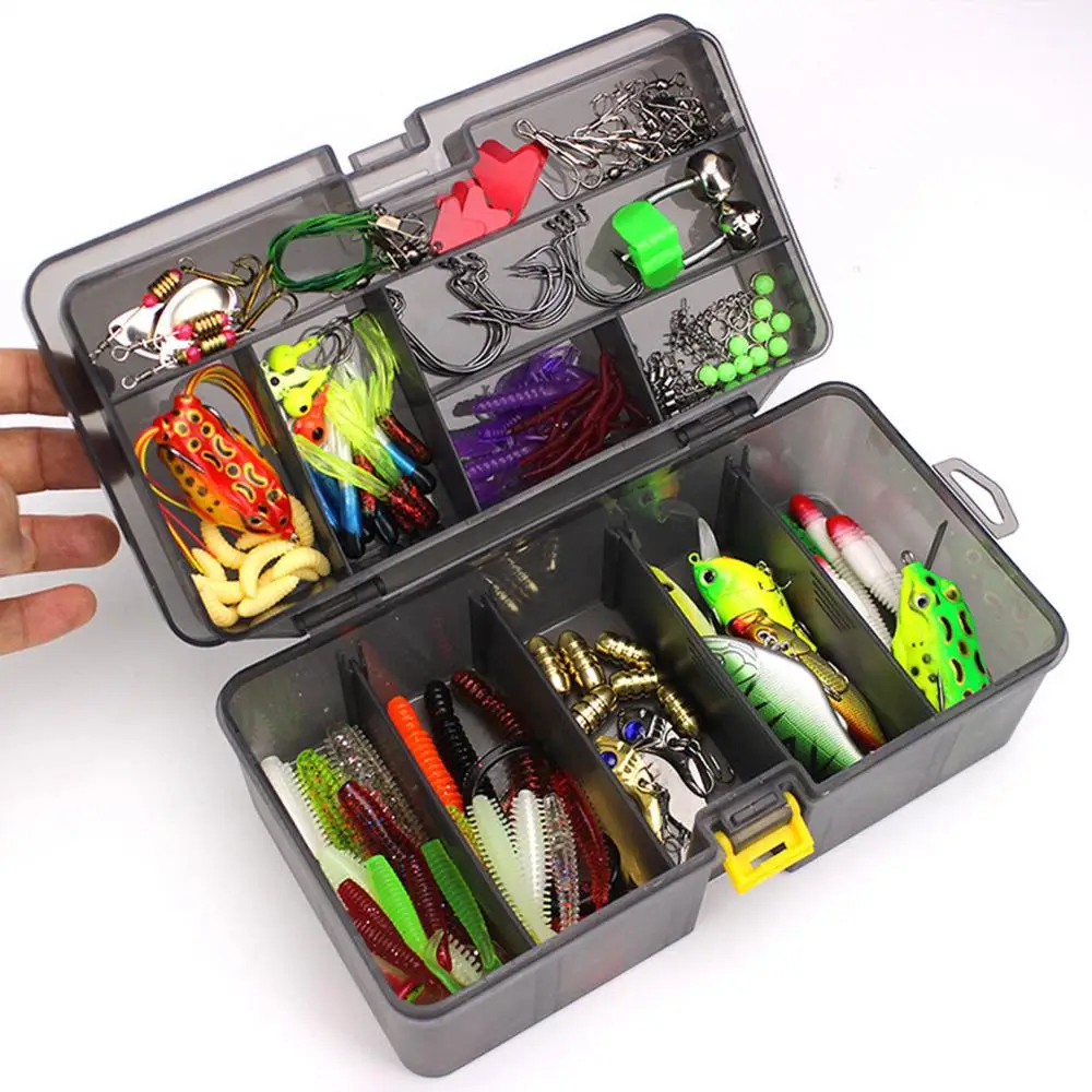 

168Pcs/set Multi-function Fishing Baits Hooks Set Boxed Fish Lures Accessories