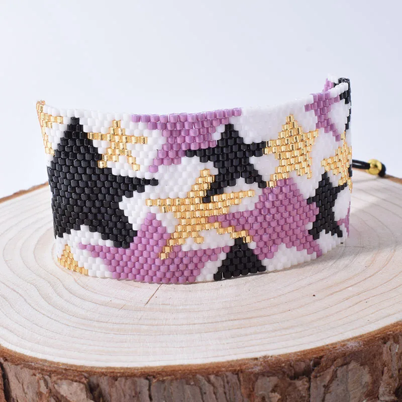 

Rttooas Bracelets For Women Star Pulseira Mujer 2020 Femme Boho MIYUKI Bracelet Woman Mexico Jewelry Wide Bangle Handmade Loom