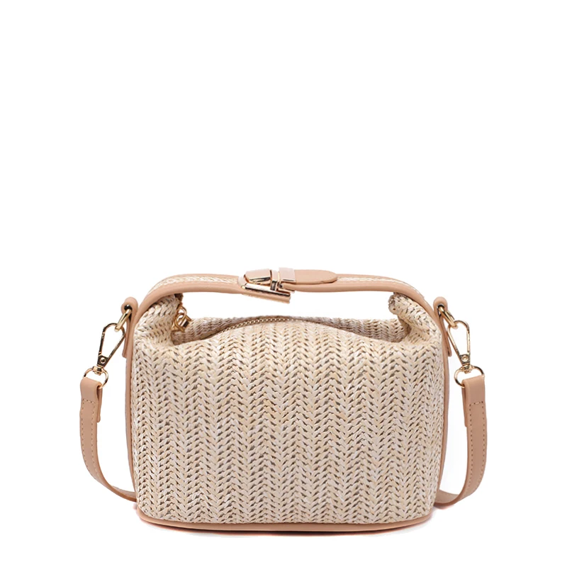 Сумки на плечо женская Соломенная Сумка мини квадратная дизайнерская маленькая