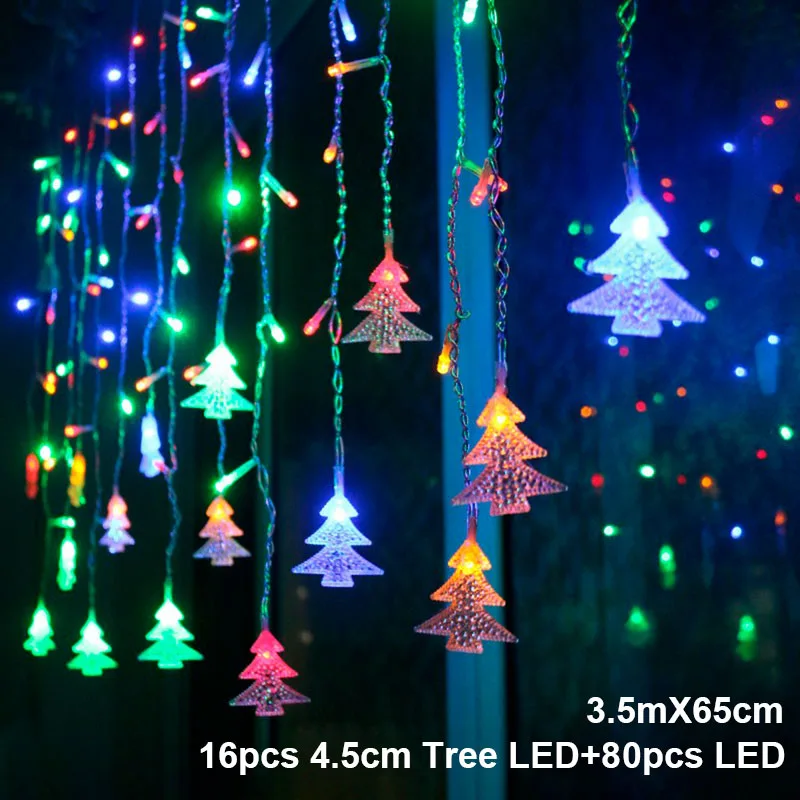 color tree Рождественская Лось гирлянда с колокольчиками светильник светодиодный Рождественский Декор для дома подвесная гирлянда Рождественская елка Декор Украшение Рождественский подарок - Цвет: color tree