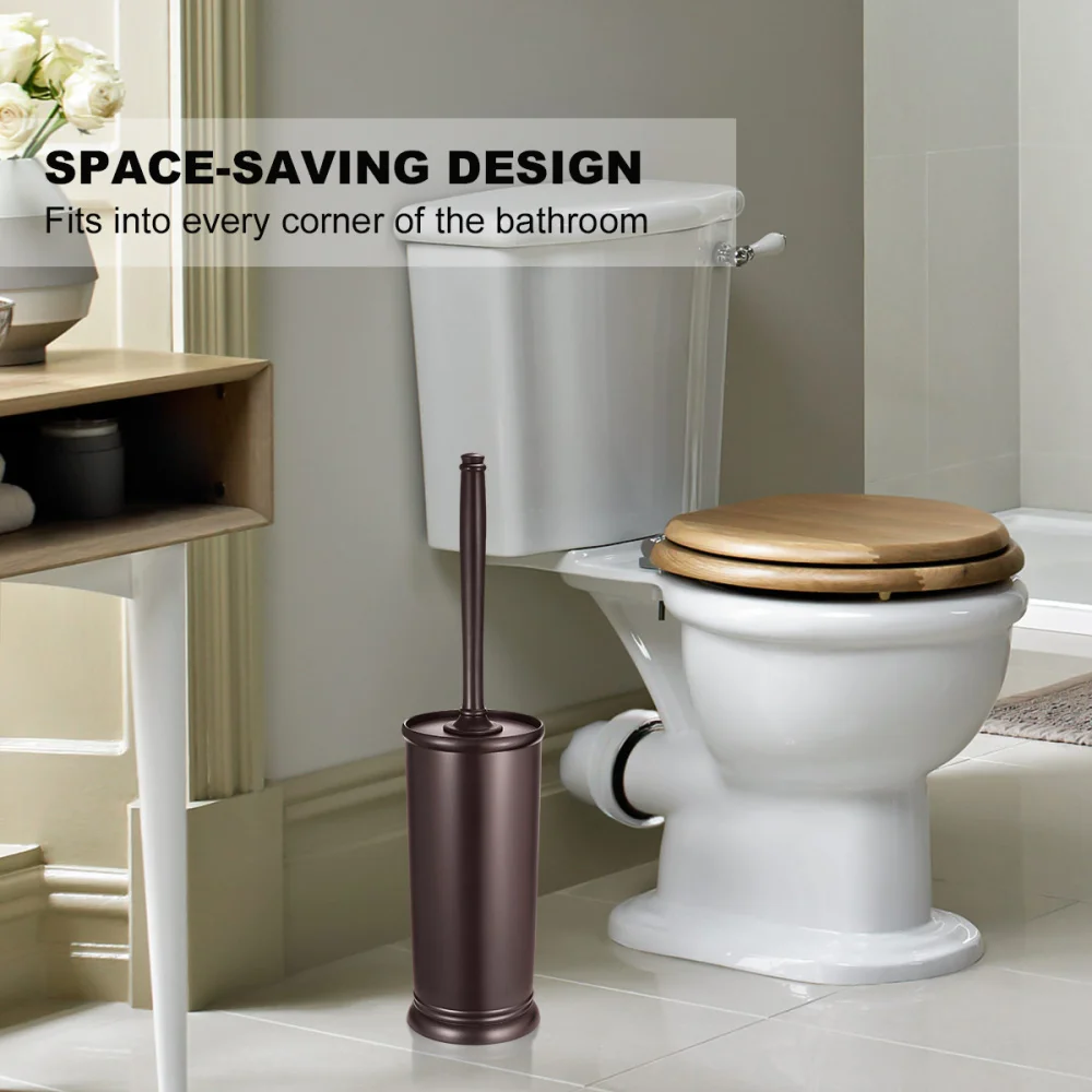 

HOMEMAXS 2 Pack Toilet Brush With Holder Good Grip Toilet Bowl Cleaner Brush Set for Bathroom