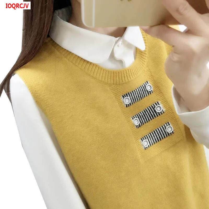 Новинка весна-осень женский жилет пуловер Женская куртка без рукавов короткий