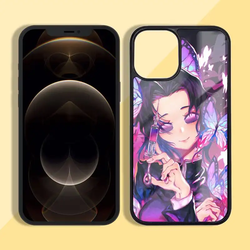 

Demon Slayer cartoon anime Phone Case Silicone TPU+PC For iPhone 11 12 mini Pro MAX 5 6 7 8 Plus Samsung Note20 10 Plus S7 8