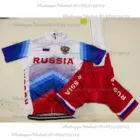 Рубашка и трикотажная футболка для мужчин, комплект одежды для велоспорта России, красная синяя, лето