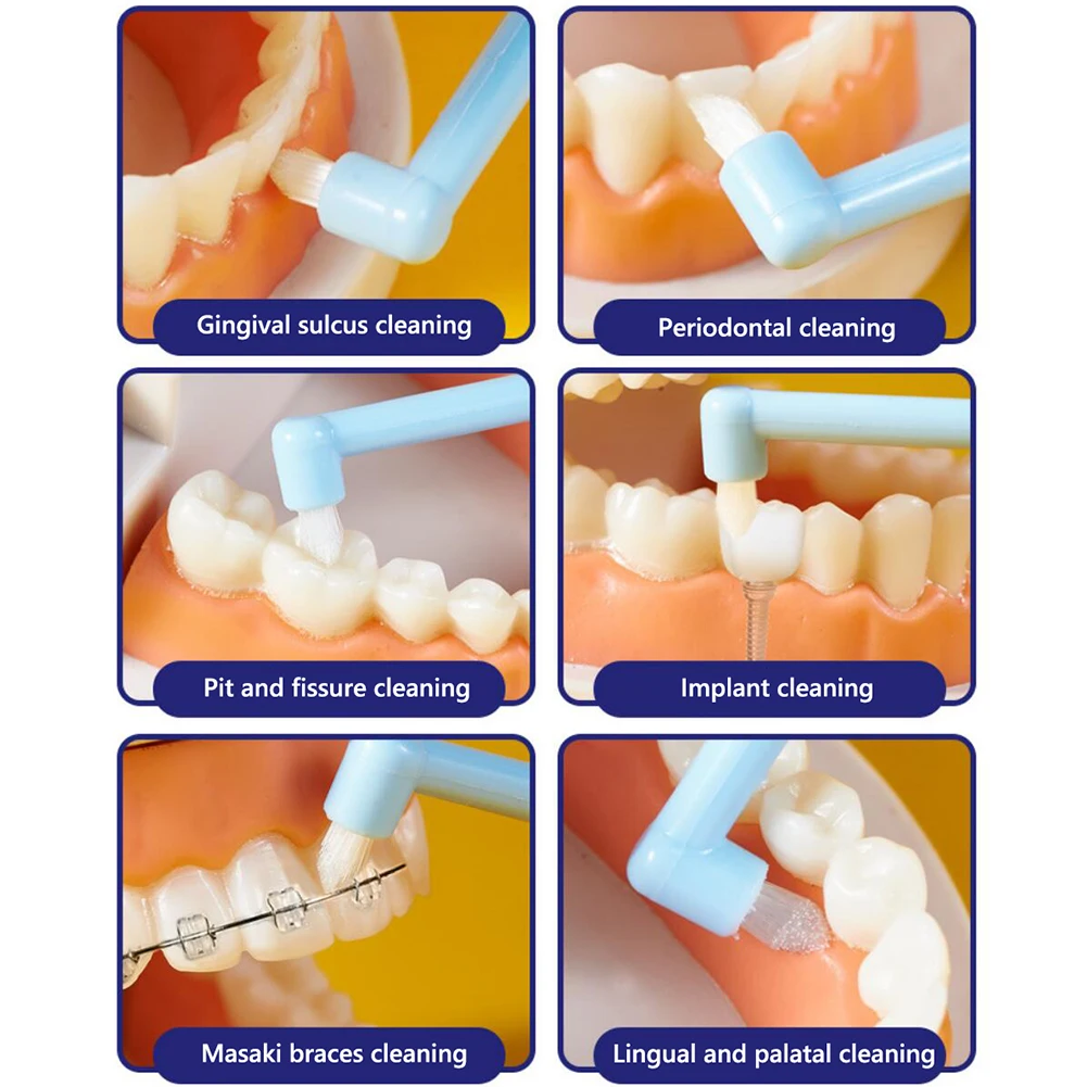 2 шт. зубная щетка для межзубного рта маленькая мягкая коррекция волос зубные