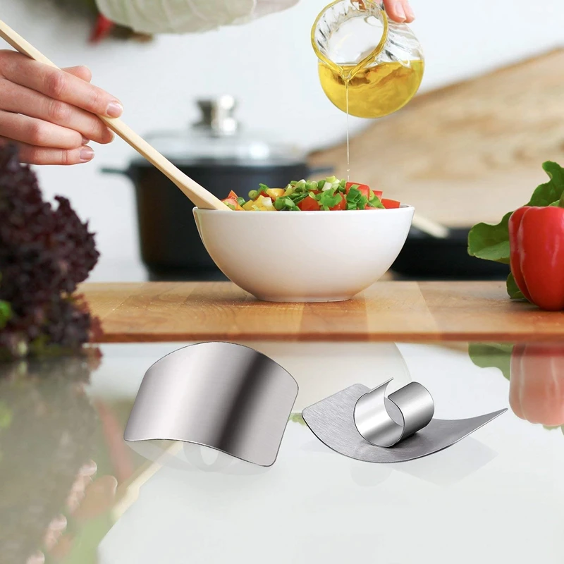 4 Упаковка нержавеющая сталь защита для пальцев безопасные ножи нарезки