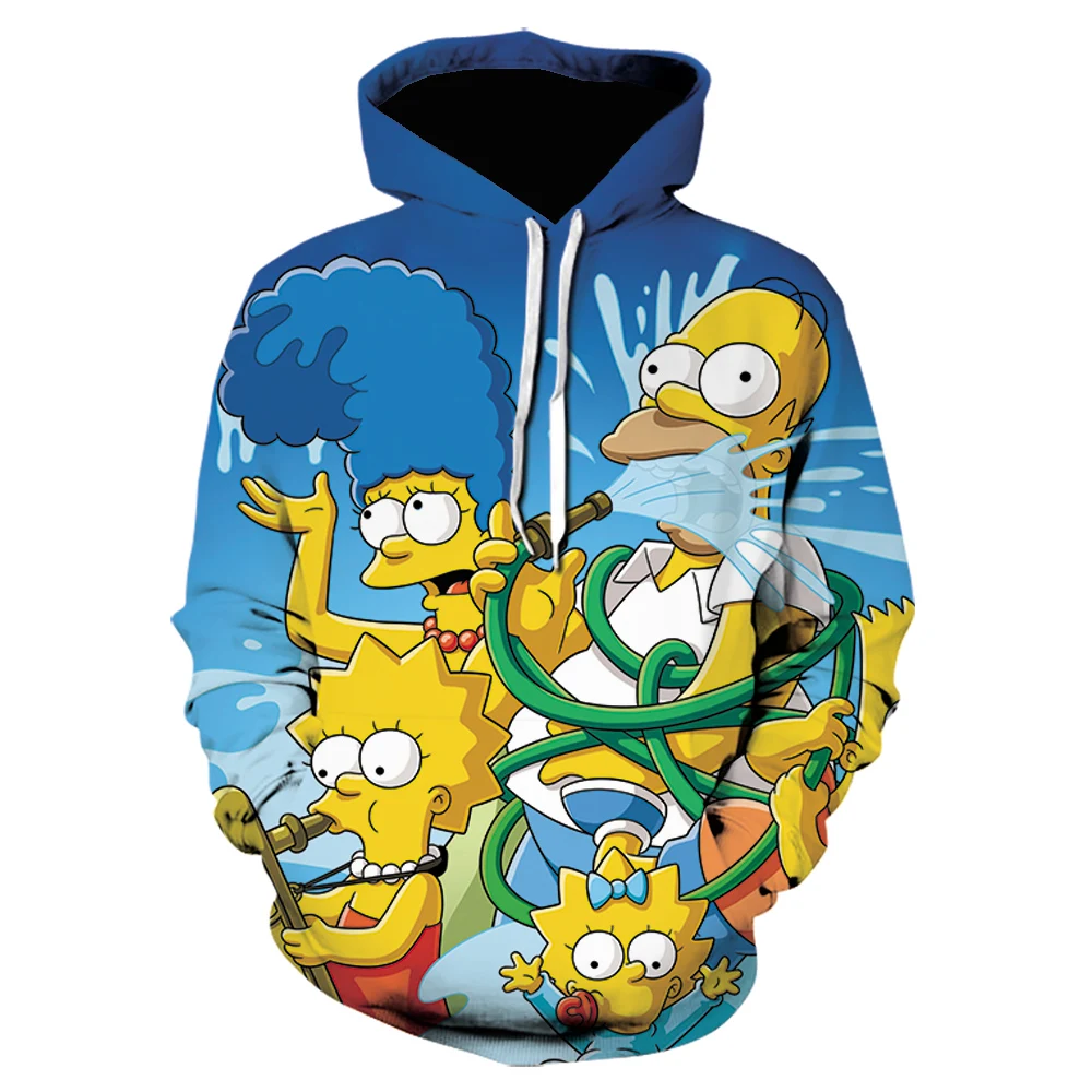 Милая Толстовка Homer Simpson с 3D принтом аниме модная футболка Harajuku Мужская куртка