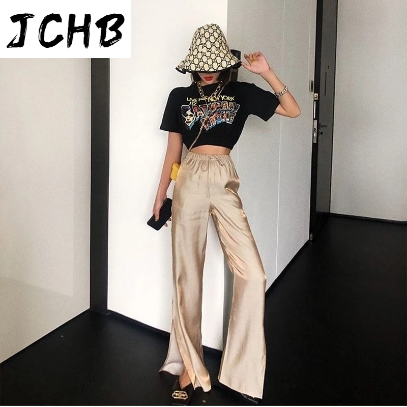 

2021 Pants Women Straight Loose Colorful Elegant Fashion Leisure All-match Korean Style Womens Simple Comfortable Daily Draws