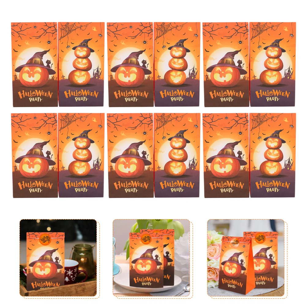 

12pcs Themed Paper Bags Lovely Gift Packing Bags Party Treat Bags