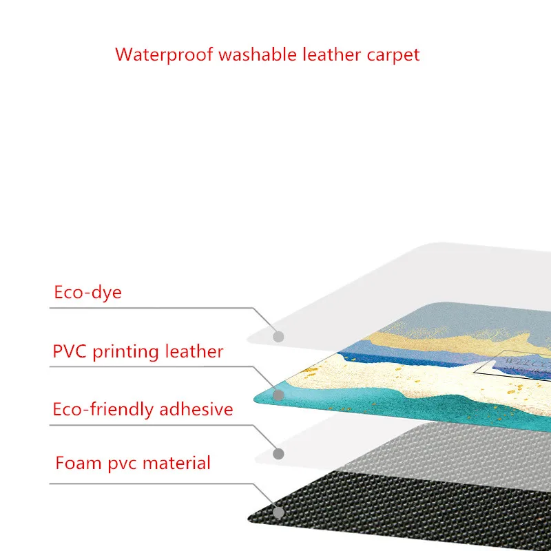 Кожаный кухонный коврик из ПВХ в скандинавском стиле маслостойкий