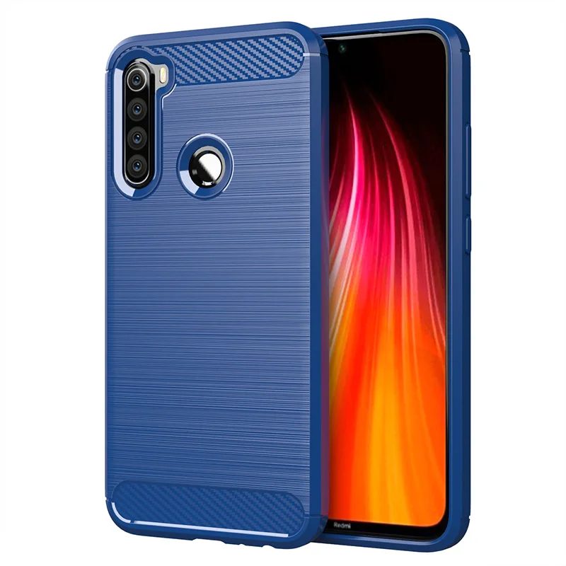 Противоударный бампер из углеродного волокна для Redmi Note 8, мягкий силиконовый чехол с полной защитой для Xiaomi Redmi Note 8 Pro Capa
