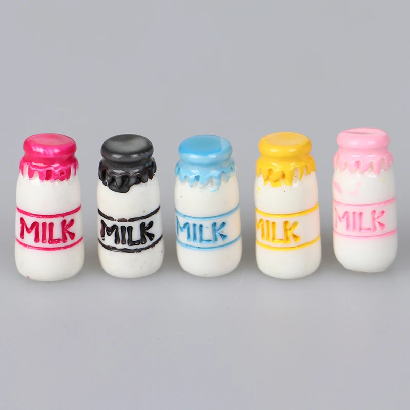 5pcs  1:12 Milk Bottles Dolls House Miniature Scale Kitchen Accessories Furniture Decor Baby DIY Toys