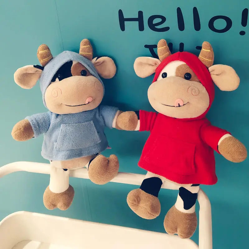 2020 New Cute Animal Cartoon Cows Stuffed Plush Toy Kawaii Cattle Comfortable Soft Children Birthday Present Christmas Gift | Игрушки и